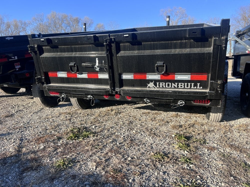 14' x 83" Iron Bull DTB Bumper Pull Dump Trailer 24" Side Walls - (2) 7,000 lb Axles, Telescopic 108275