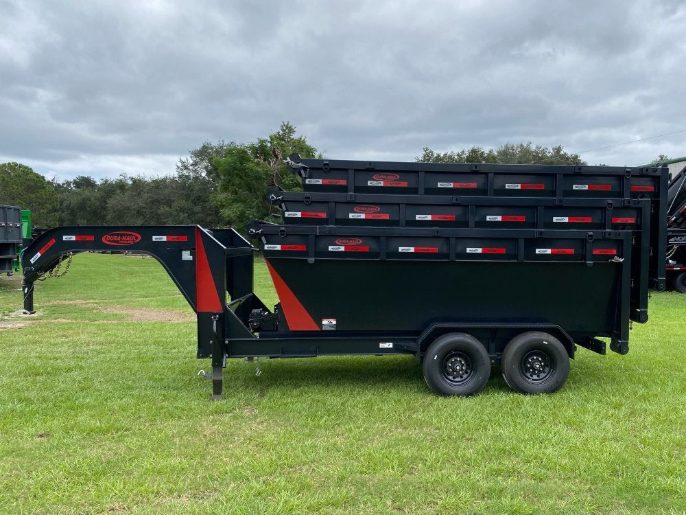 Dura Haul 14' GN Roll off Bundle (2) 8k Axles + 3 Bins w/ 4' Walls 10104