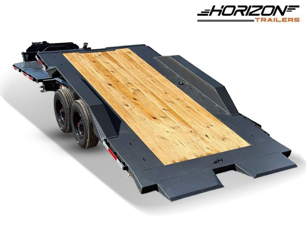 24' Horizon HET Bumper Pull Equipment Tilt Trailer Drive Over Fenders - (2) 10K Axles d0-48d