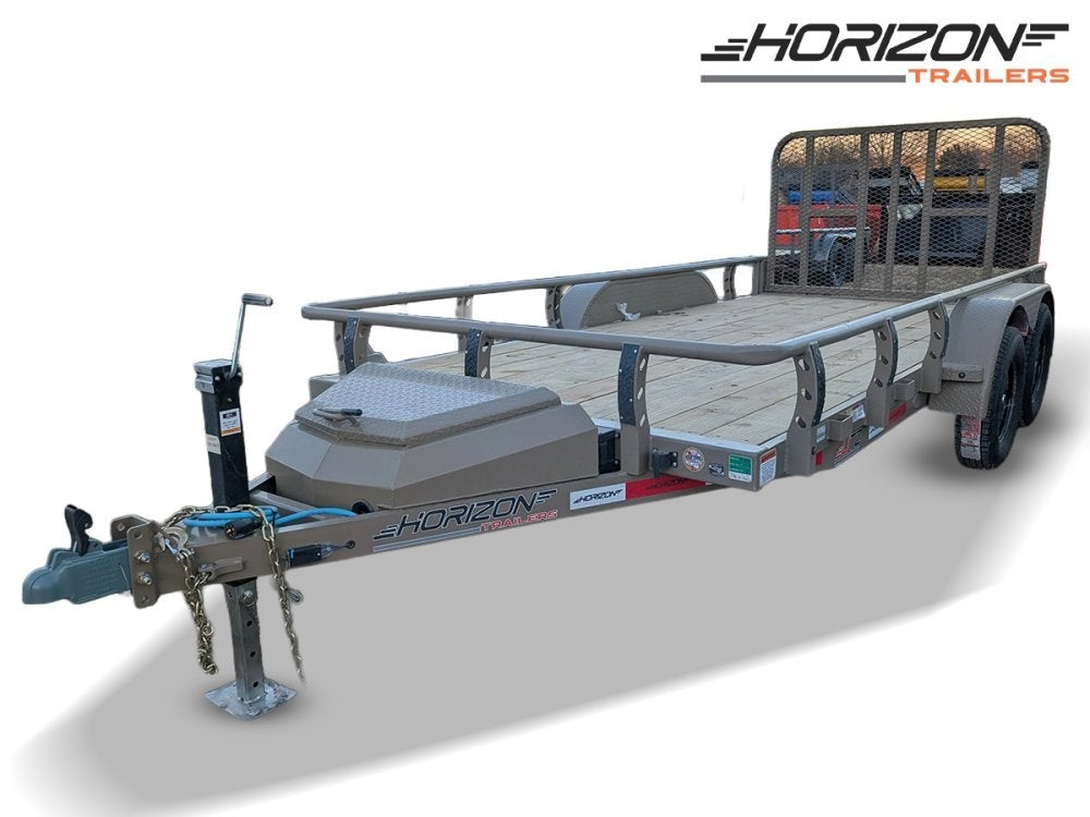 6.5' x 14' Horizon UTZ Bumper Pull Utility Trailer - (2) 3.5K Axles - Utility & SXS - TrailerSwap