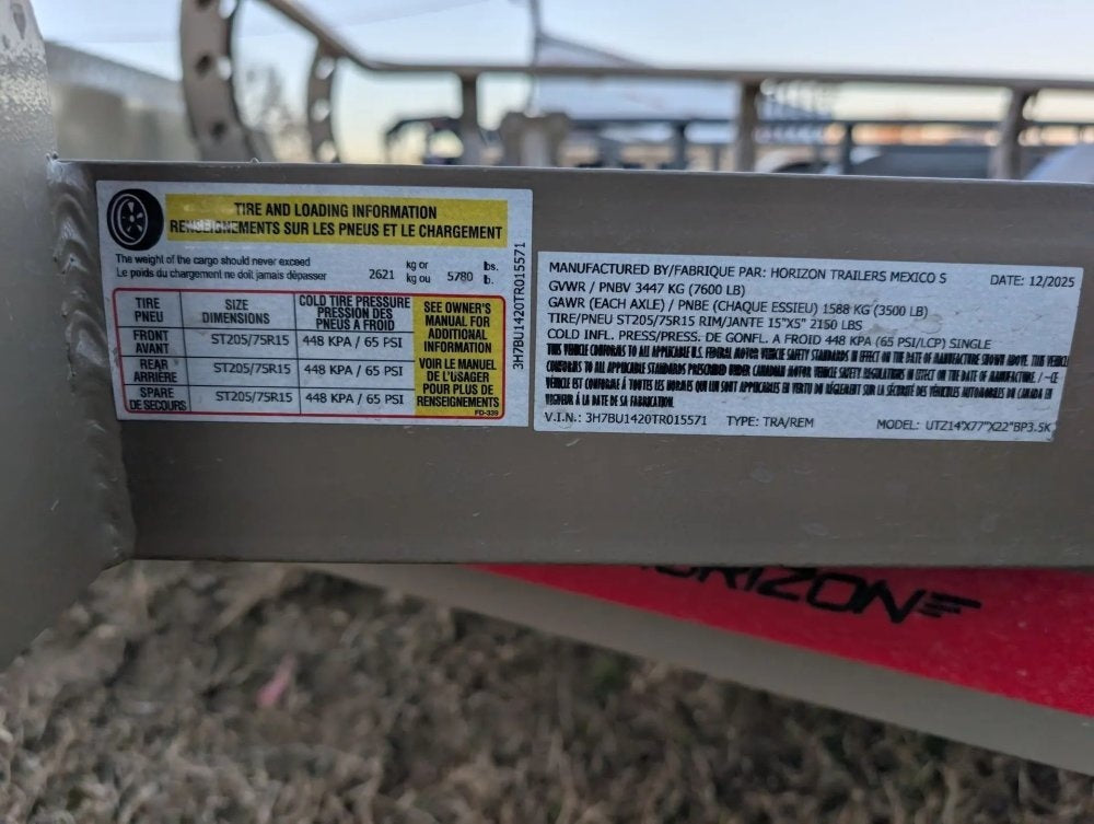 6.5' x 14' Horizon UTZ Bumper Pull Utility Trailer - (2) 3.5K Axles - Utility & SXS - TrailerSwap