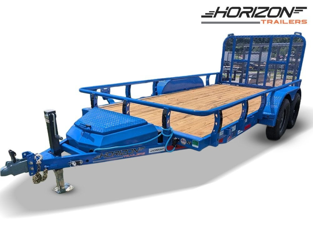 6.5' x 14' Horizon UTZ Bumper Pull Utility Trailer - (2) 3.5K Axles - Utility & SXS - TrailerSwap