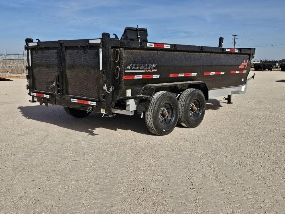 16' Horizon HZ7 Bumper Pull Dump Trailer 36" Side Walls - (2) 8K Axles 16151