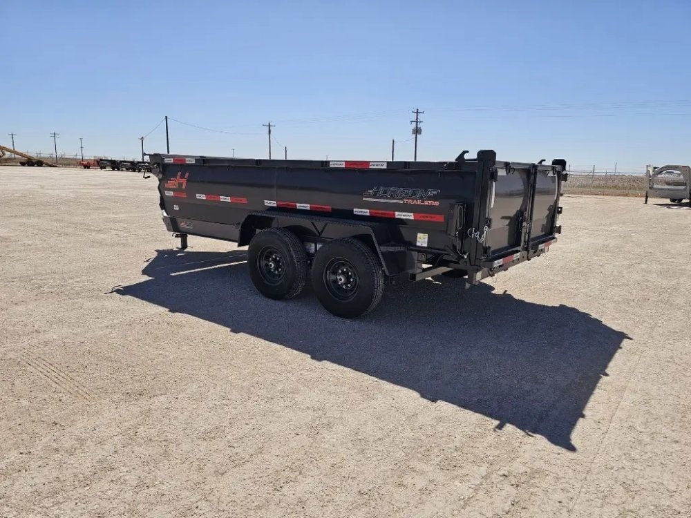 14' Horizon LZ7 Bumper Pull Dump Trailer 30" Side Walls - (2) 7K Axles 15926