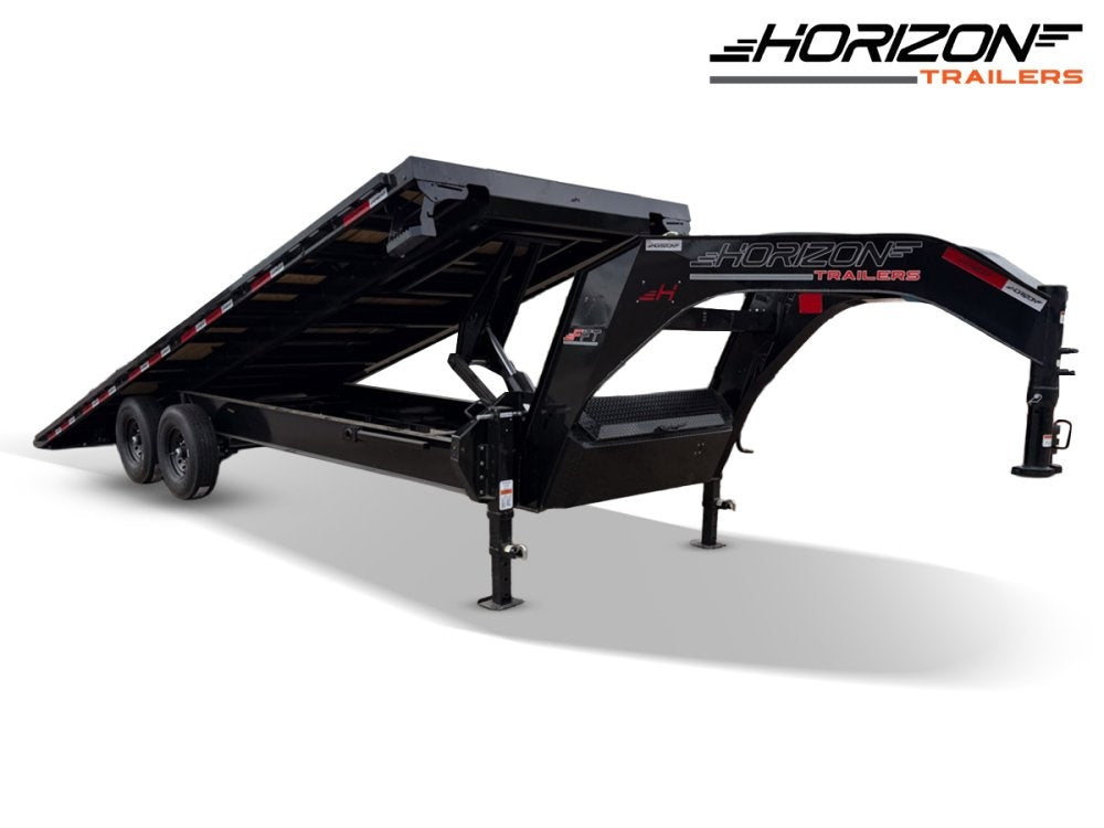 24' Horizon FFT Gooseneck Full Deckover TIlt Trailer - (2) 7K Axles 16920