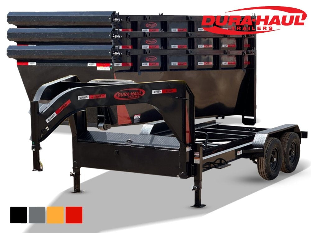 Dura Haul 14' GN Roll off Bundle (2) 7k Axles + 3 Bins w/ 4' Walls 10756