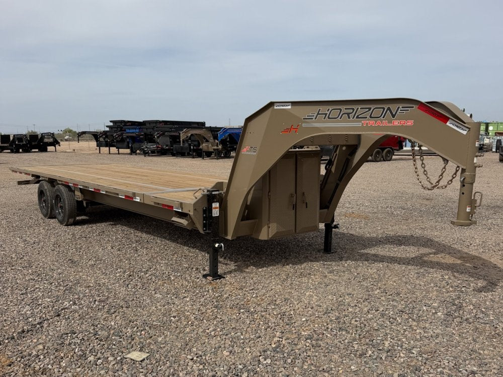 28' Horizon FTS Gooseneck Hydraulic Deckover Tilt Trailer - 10K Axles 016527