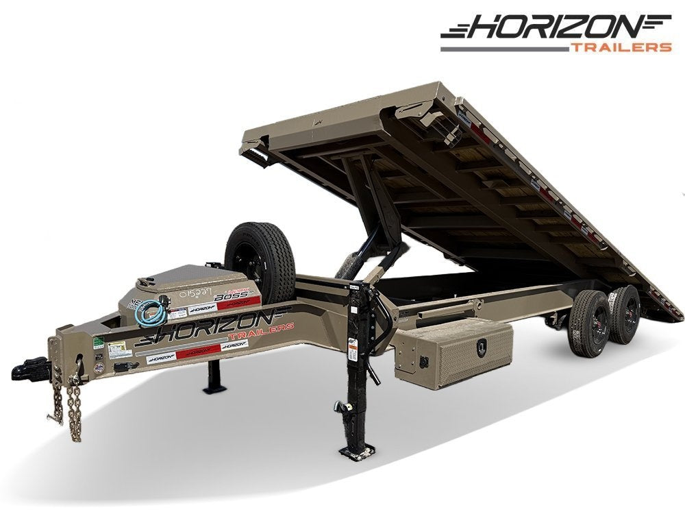 24' Horizon FFT Bumper Pull Full Deckover TIlt Trailer - (2) 10K Axles 018030