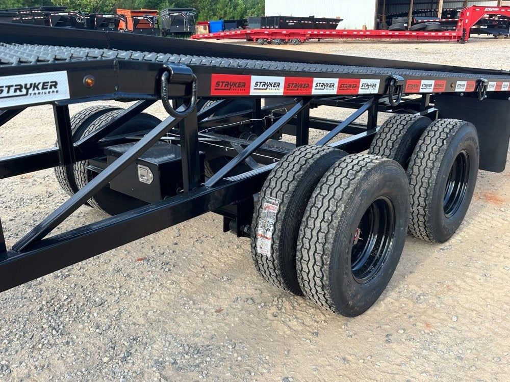 50' Low Profile Wedge (2) 12k Elec/Hyd Axles, Winch, 10' Aluminum Ramps, Spare 3650