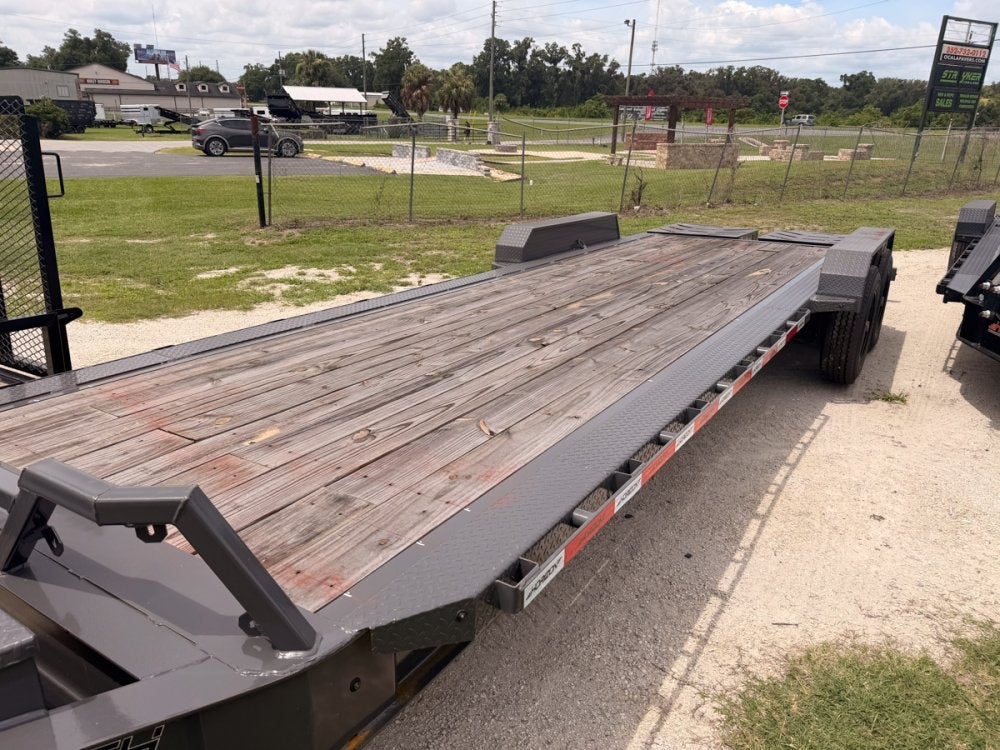 24' HEH Bumper Pull Equipment Trailer (2) 10K Axles, 3' Dove W/ Mountain Ramps 11821