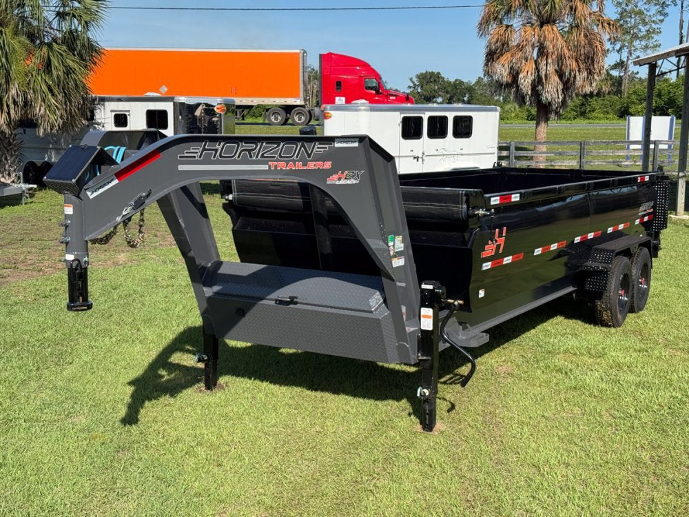 20' Horizon HZX Gooseneck Dump Trailer 36" Side Walls - (2) 10K Axles 016893