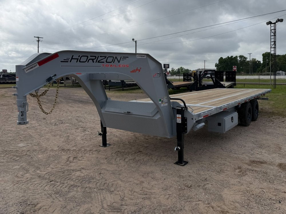 28' Horizon FTS Gooseneck Hydraulic Deckover Tilt Trailer - 10K Axles 15109