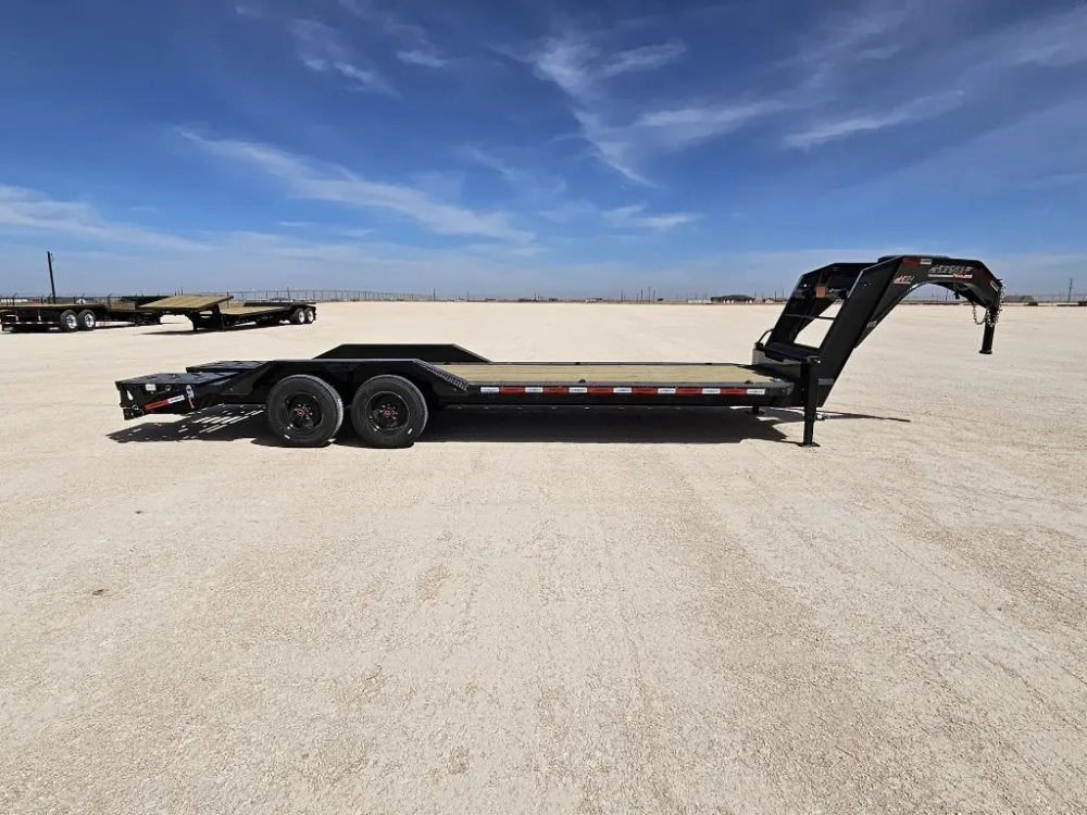 24' HEH Gooseneck Equipment Trailer Drive Over Fenders Mega Ramps - (2) 10K Axles 16116