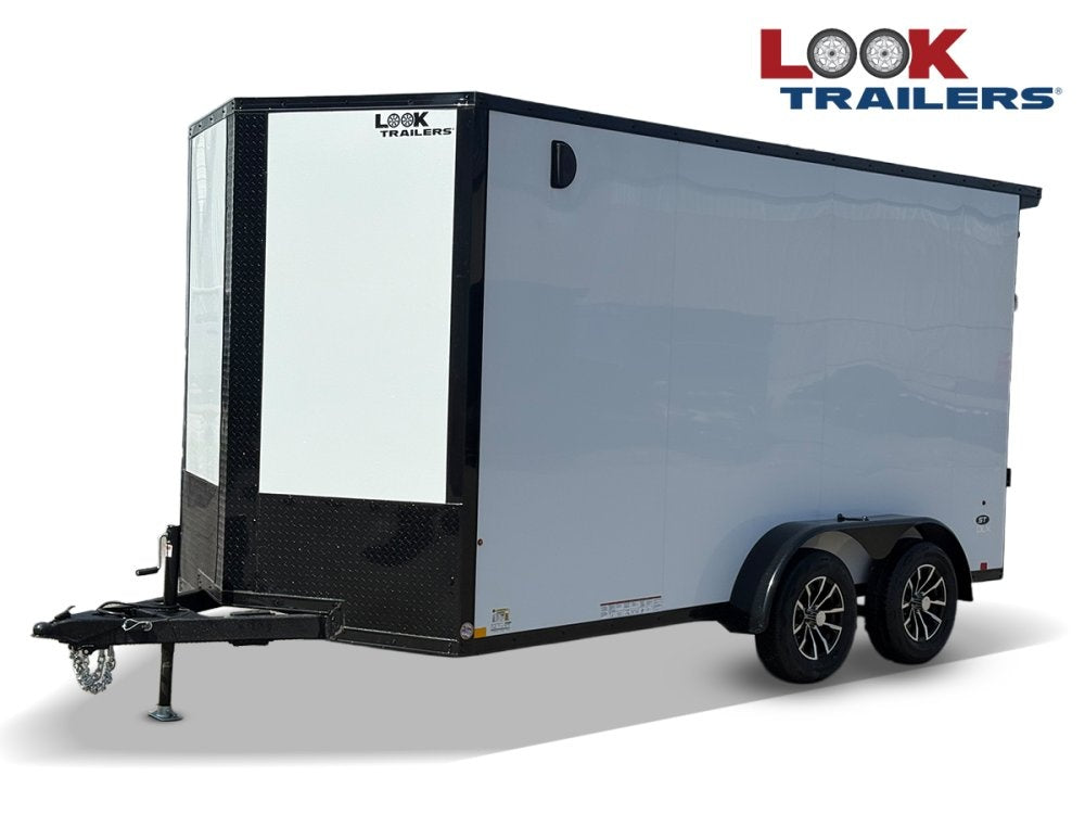 7 x 14 DX 7K Flat Top V Nose Enclosed - (2) 3500 lb Axles - Enclosed - TrailerSwap