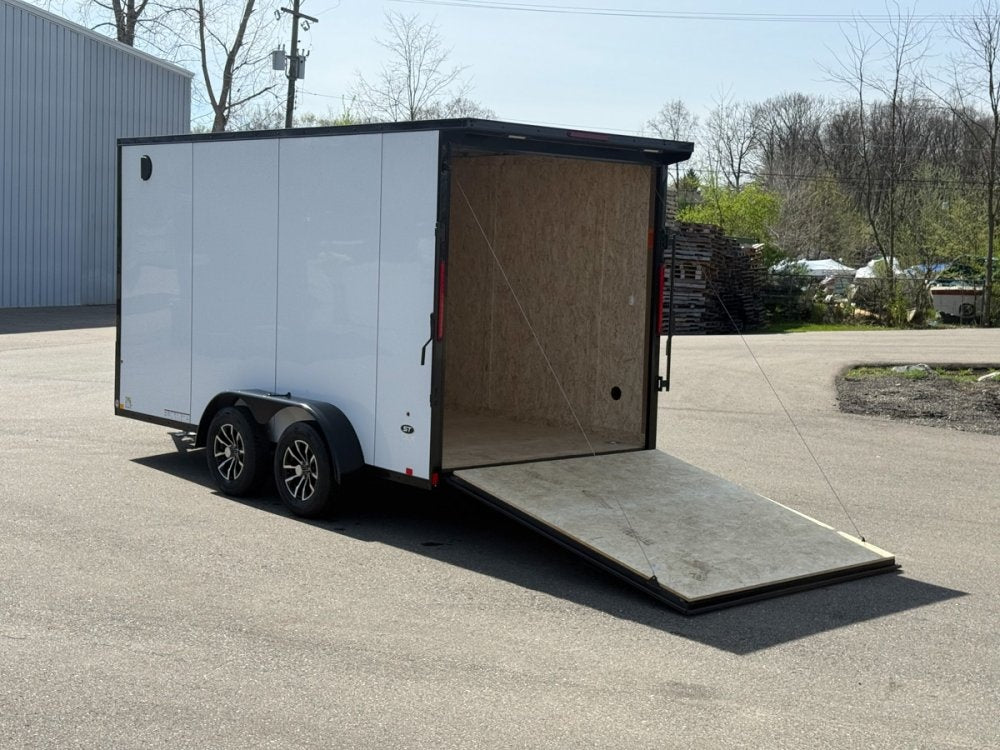 7 x 14 DX 7K Flat Top V Nose Enclosed - (2) 3500 lb Axles - Enclosed - TrailerSwap