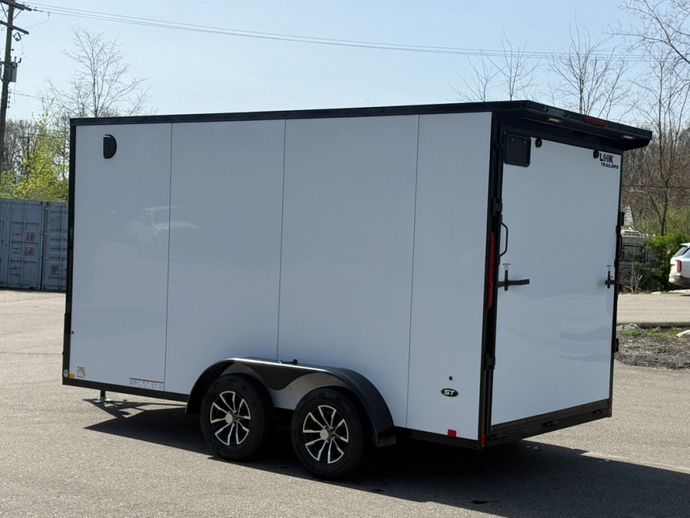7 x 14 DX 7K Flat Top V Nose Enclosed - (2) 3500 lb Axles - Enclosed - TrailerSwap