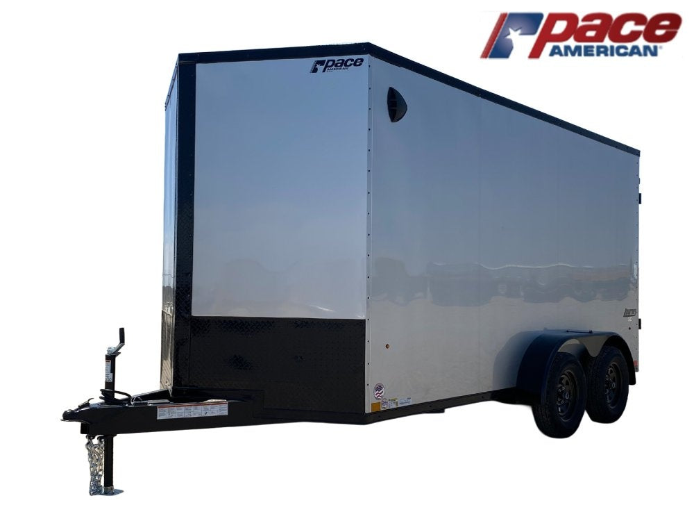 7 x 14 Journey SE Flat Top Sloped V Nose (2) 3500 lbs Axles - Enclosed - TrailerSwap