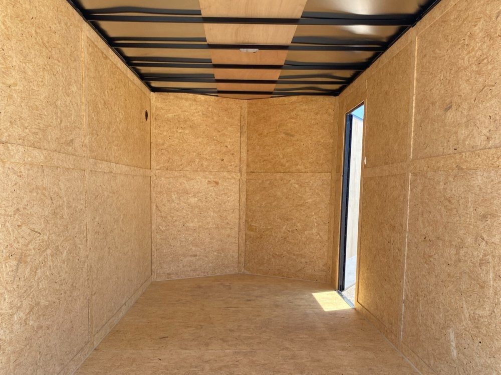 7 x 14 Journey SE Flat Top Sloped V Nose (2) 3500 lbs Axles - Enclosed - TrailerSwap