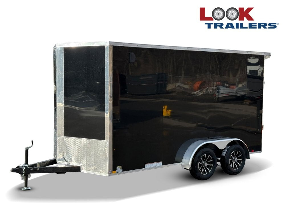 7 x 14 Look Trailers ST DLX Flat Top V Nose Enclosed Trailer - (2) 3.5k lb Axles - Enclosed - TrailerSwap