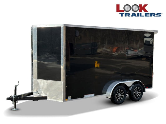 7 x 14 Look Trailers ST DLX Flat Top V Nose Enclosed Trailer - (2) 3.5k lb Axles - Enclosed - TrailerSwap