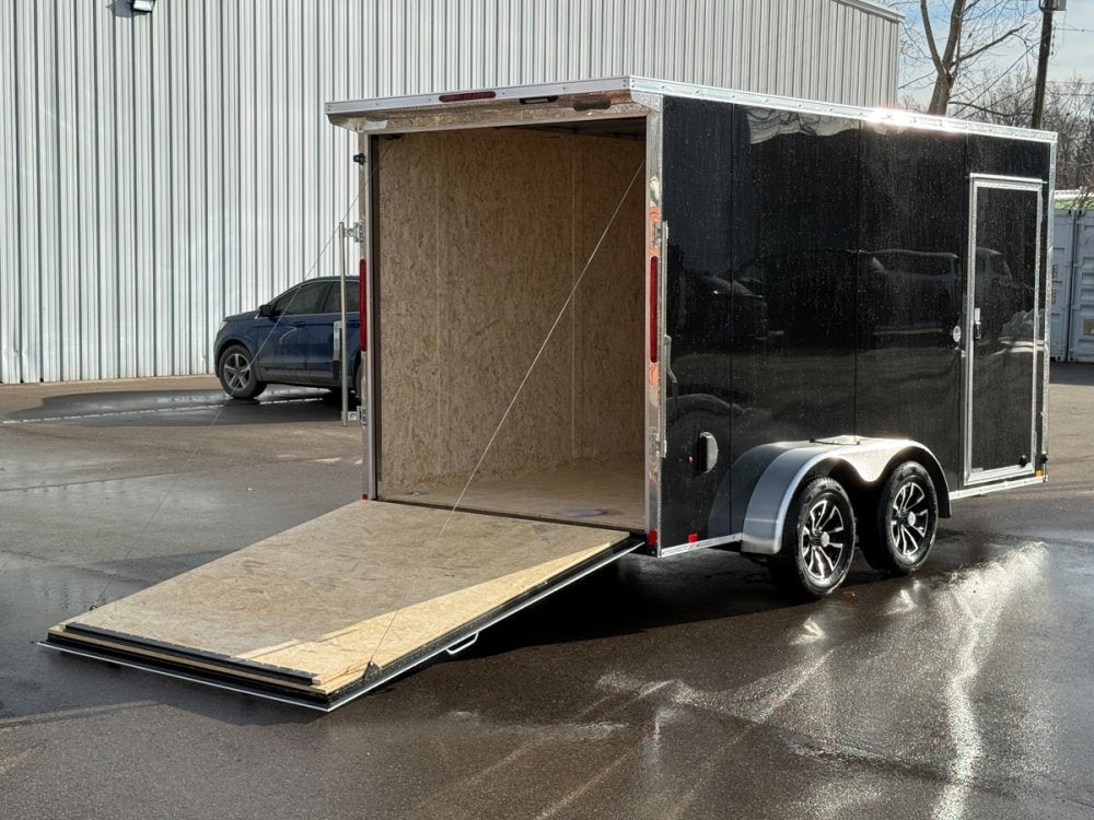 7 x 14 Look Trailers ST DLX Flat Top V Nose Enclosed Trailer - (2) 3.5k lb Axles - Enclosed - TrailerSwap