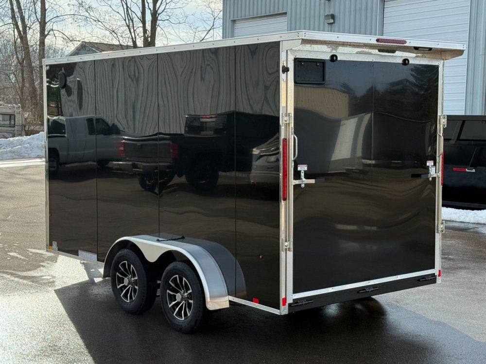 7 x 14 Look Trailers ST DLX Flat Top V Nose Enclosed Trailer - (2) 3.5k lb Axles - Enclosed - TrailerSwap