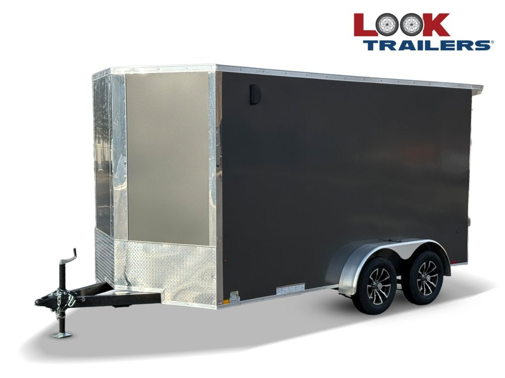 7 x 14 Look Trailers ST DLX Flat Top V Nose Enclosed Trailer - (2) 3.5k lb Axles - Enclosed - TrailerSwap