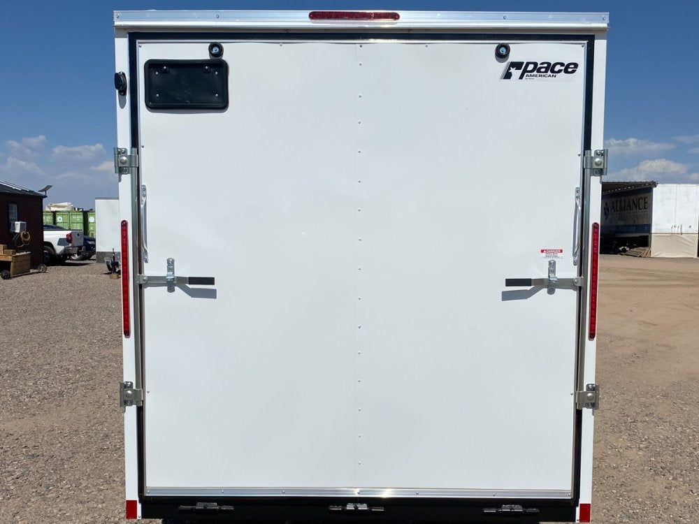 7 x 14 Outback DLX Flat Top V Nose (2) - 3500 lbs Axles - Enclosed - TrailerSwap