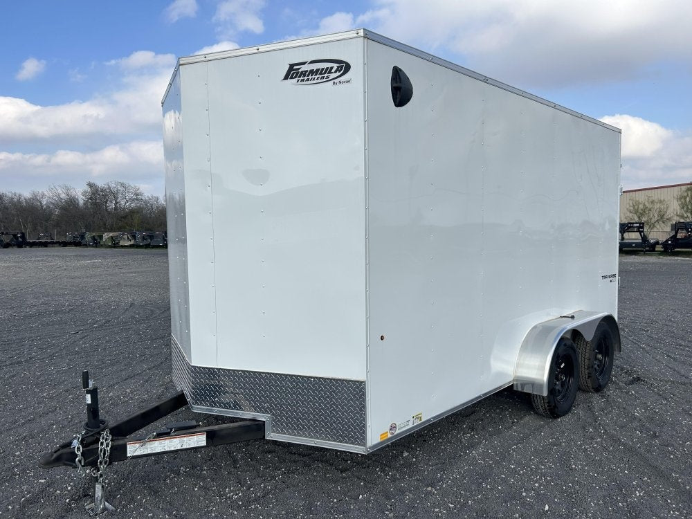 7' x 14' Traverse DLX Flat Top V Nose (2) - 3500 lb Axle - Enclosed - TrailerSwap
