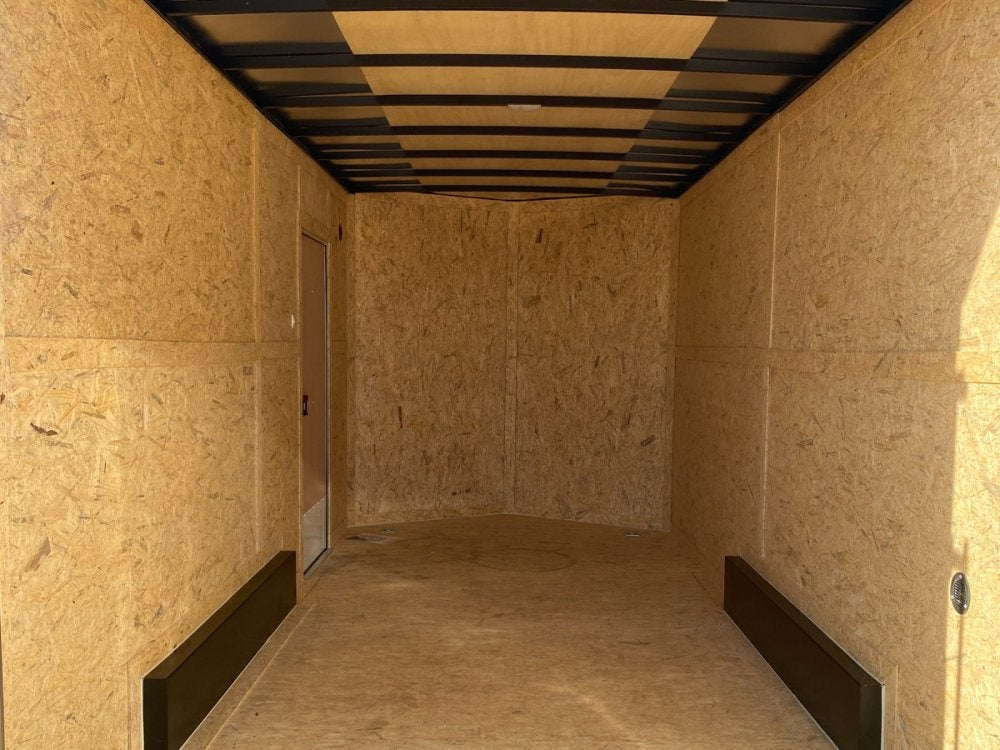 7 x 16 Journey SE Flat Top Sloped V Nose (2) 3500 lbs Axles - Enclosed - TrailerSwap