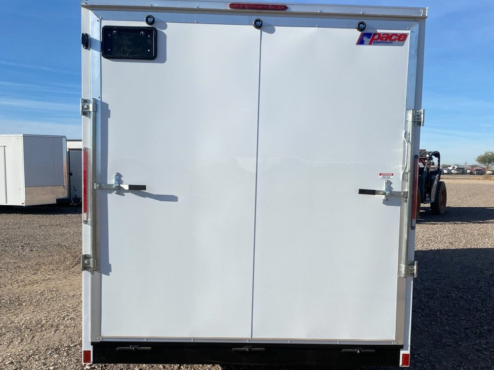 7 x 16 Journey SE Flat Top Sloped V Nose (2) 3500 lbs Axles - Enclosed - TrailerSwap