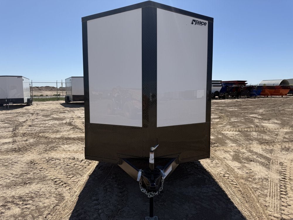7 x 16 Journey SE Flat Top Sloped V Nose (2) 3500 lbs Axles - Enclosed - TrailerSwap