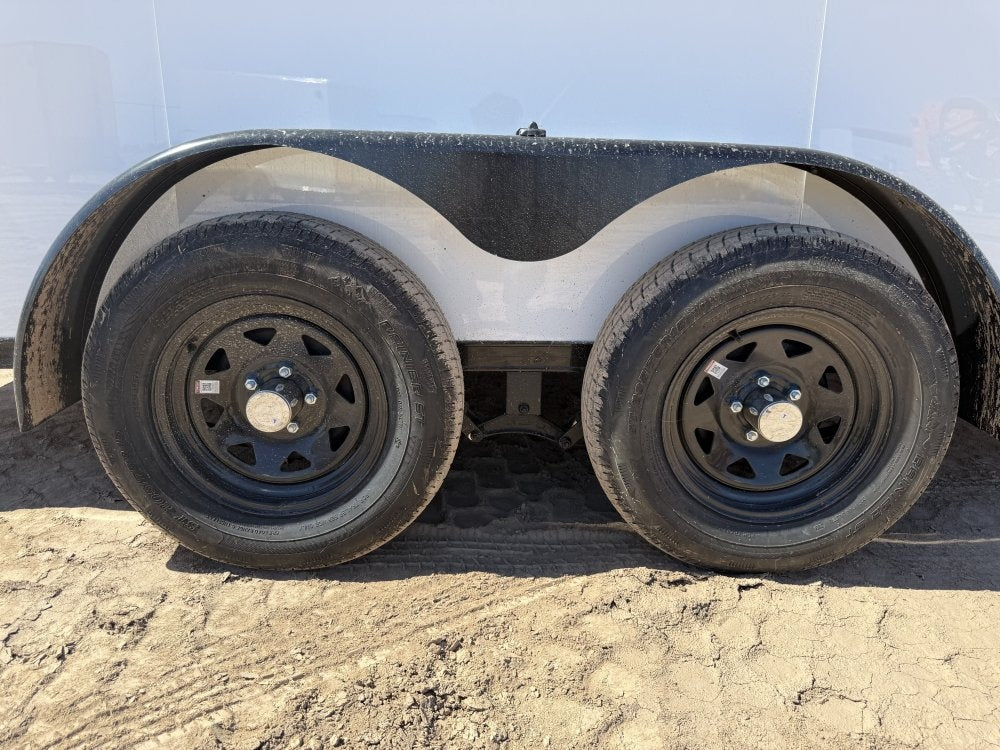 7 x 16 Journey SE Flat Top Sloped V Nose (2) 3500 lbs Axles - Enclosed - TrailerSwap