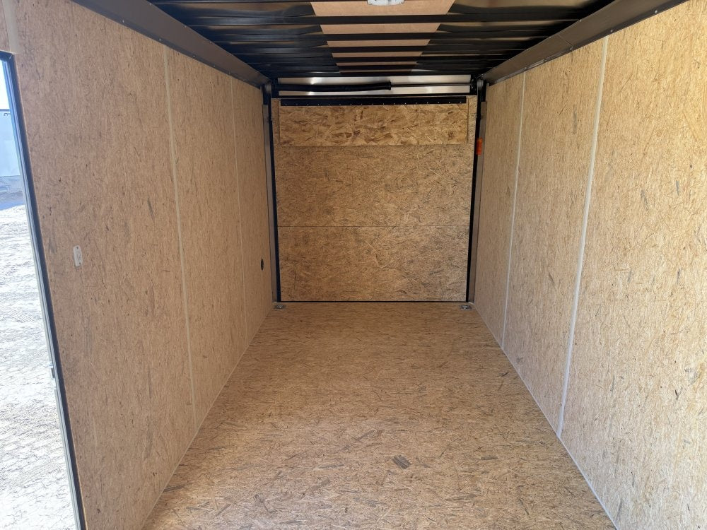 7 x 16 Journey SE Flat Top Sloped V Nose (2) 3500 lbs Axles - Enclosed - TrailerSwap
