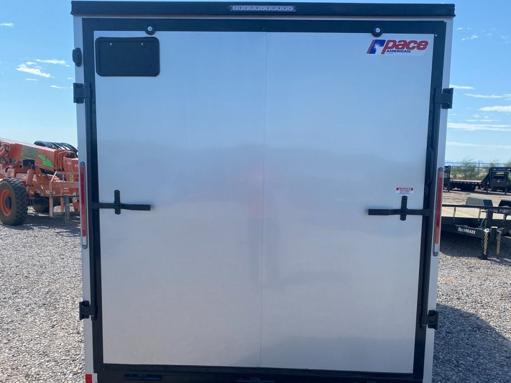 7 x 16 Journey SE Flat Top Sloped V Nose (2) 3500 lbs Axles - Enclosed - TrailerSwap