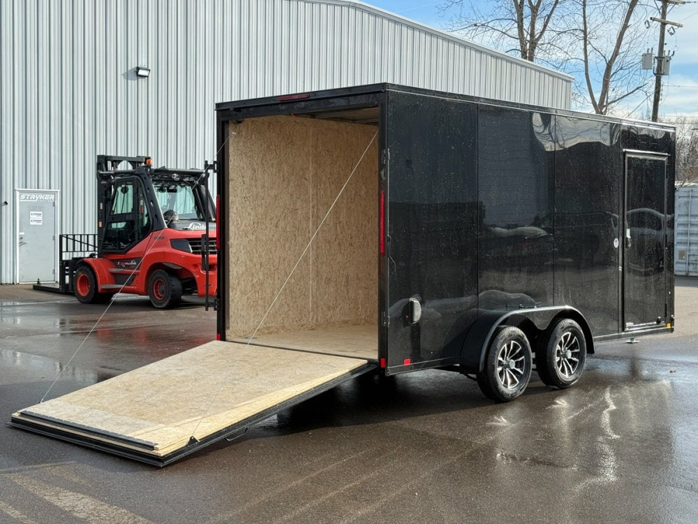 7 x 16 Look Trailers ST DLX Flat Top V Nose Enclosed Trailer - (2) 3.5k lb Axles - Enclosed - TrailerSwap