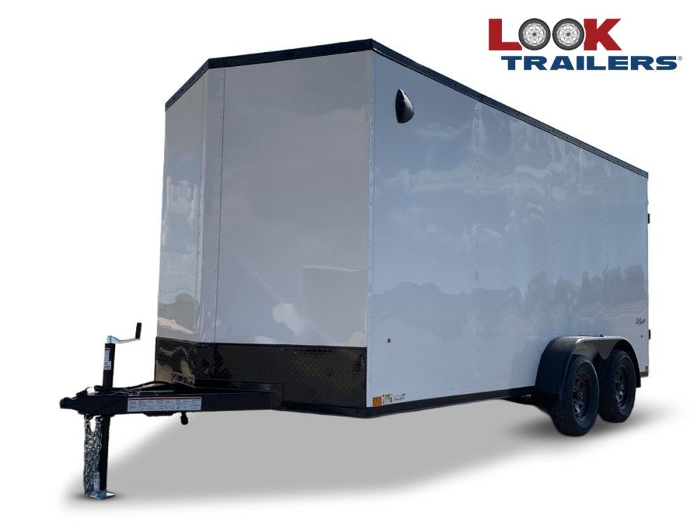 7 x 16 Look Trailers ST DLX Flat Top V Nose Enclosed Trailer - (2) 3.5k lb Axles - Enclosed - TrailerSwap