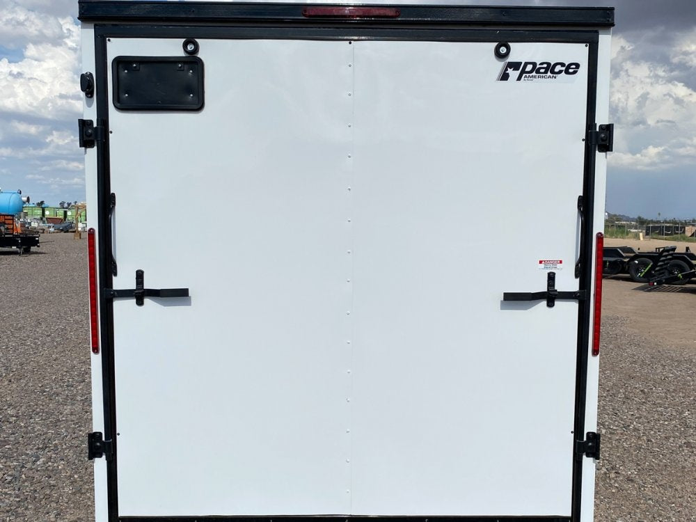 7 x 16 Outback DLX Flat Top V Nose (2) - 3500 lbs Axles - Enclosed - TrailerSwap