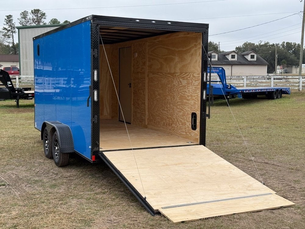 7 x 16 TA Enclosed Trailer - Black Out Package - .080 Polycore - 7' Interior - Enclosed - Enclosed - TrailerSwap