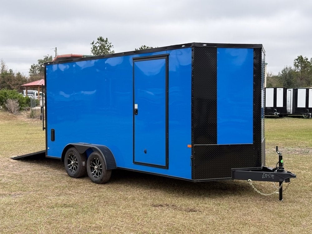 7 x 16 TA Enclosed Trailer - Black Out Package - .080 Polycore - 7' Interior - Enclosed - Enclosed - TrailerSwap