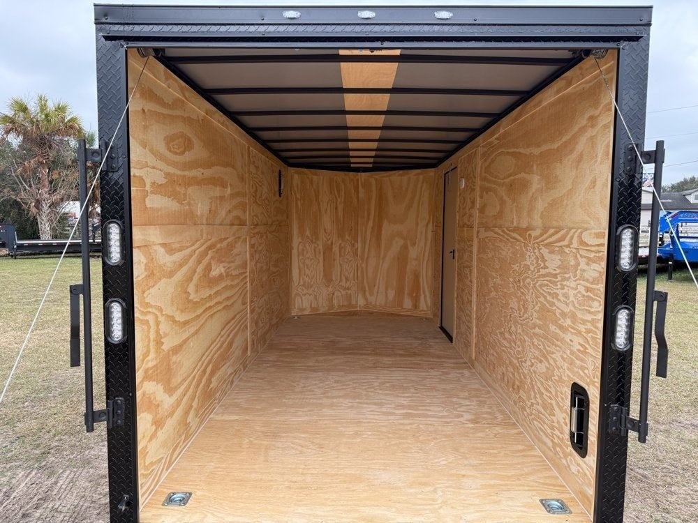 7 x 16 TA Enclosed Trailer - Black Out Package - .080 Polycore - 7' Interior - Enclosed - Enclosed - TrailerSwap