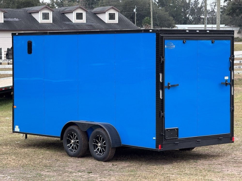 7 x 16 TA Enclosed Trailer - Black Out Package - .080 Polycore - 7' Interior - Enclosed - Enclosed - TrailerSwap