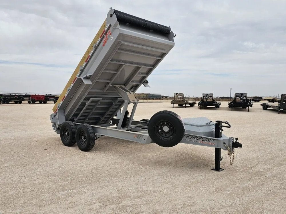14' Horizon EZ7 Bumper Pull Dump Trailer 19" Sides - (2) 7K Axles 15853