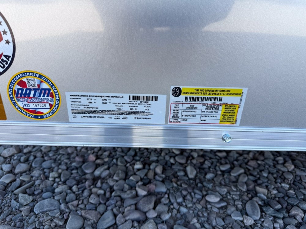 8.5 x 16 Outback DLX Flat Top V Nose Car Hauler (2) - 3500 lbs Axles - Enclosed - TrailerSwap