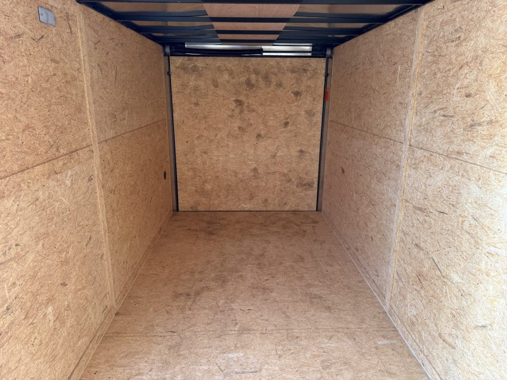 8.5 x 16 Outback DLX Flat Top V Nose Car Hauler (2) - 3500 lbs Axles - Enclosed - TrailerSwap