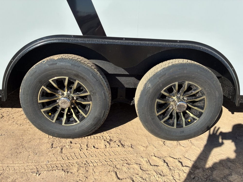 8.5 x 20 Journey SE Flat Top Sloped V Nose Car Hauler (2) 5200 lbs Axles - Enclosed - TrailerSwap