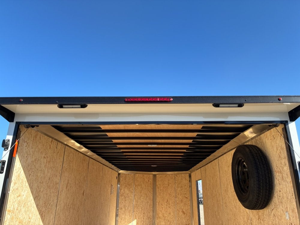 8.5 x 20 Journey SE Flat Top Sloped V Nose Car Hauler (2) 5200 lbs Axles - Enclosed - TrailerSwap