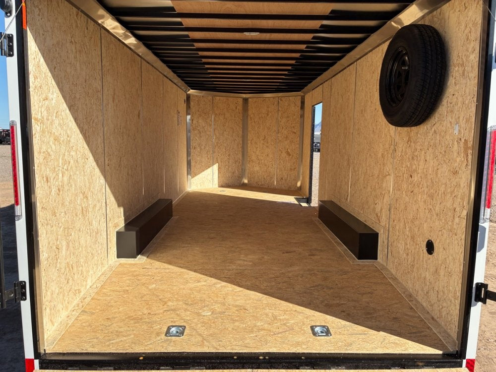 8.5 x 20 Journey SE Flat Top Sloped V Nose Car Hauler (2) 5200 lbs Axles - Enclosed - TrailerSwap