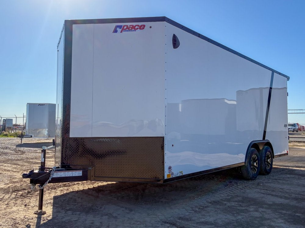 8.5 x 20 Journey SE Flat Top Sloped V Nose Car Hauler (2) 5200 lbs Axles - Enclosed - TrailerSwap