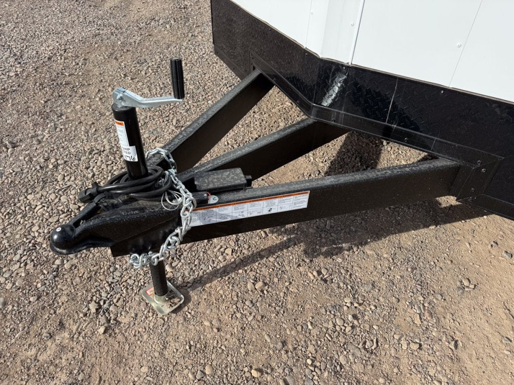 8.5 x 20 Outback DLX Flat Top V Nose Car Hauler (2) - 5200 lbs Axles - Enclosed - TrailerSwap